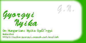 gyorgyi nyika business card